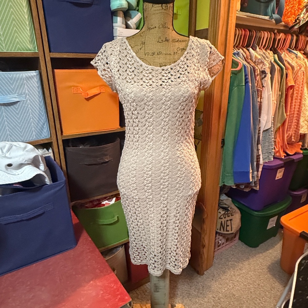 Free People Cream Crochet Dress